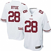 Nike Men & Women & Youth 49ers #28 Carlos Hyde White Team Color Game Jersey,baseball caps,new era cap wholesale,wholesale hats